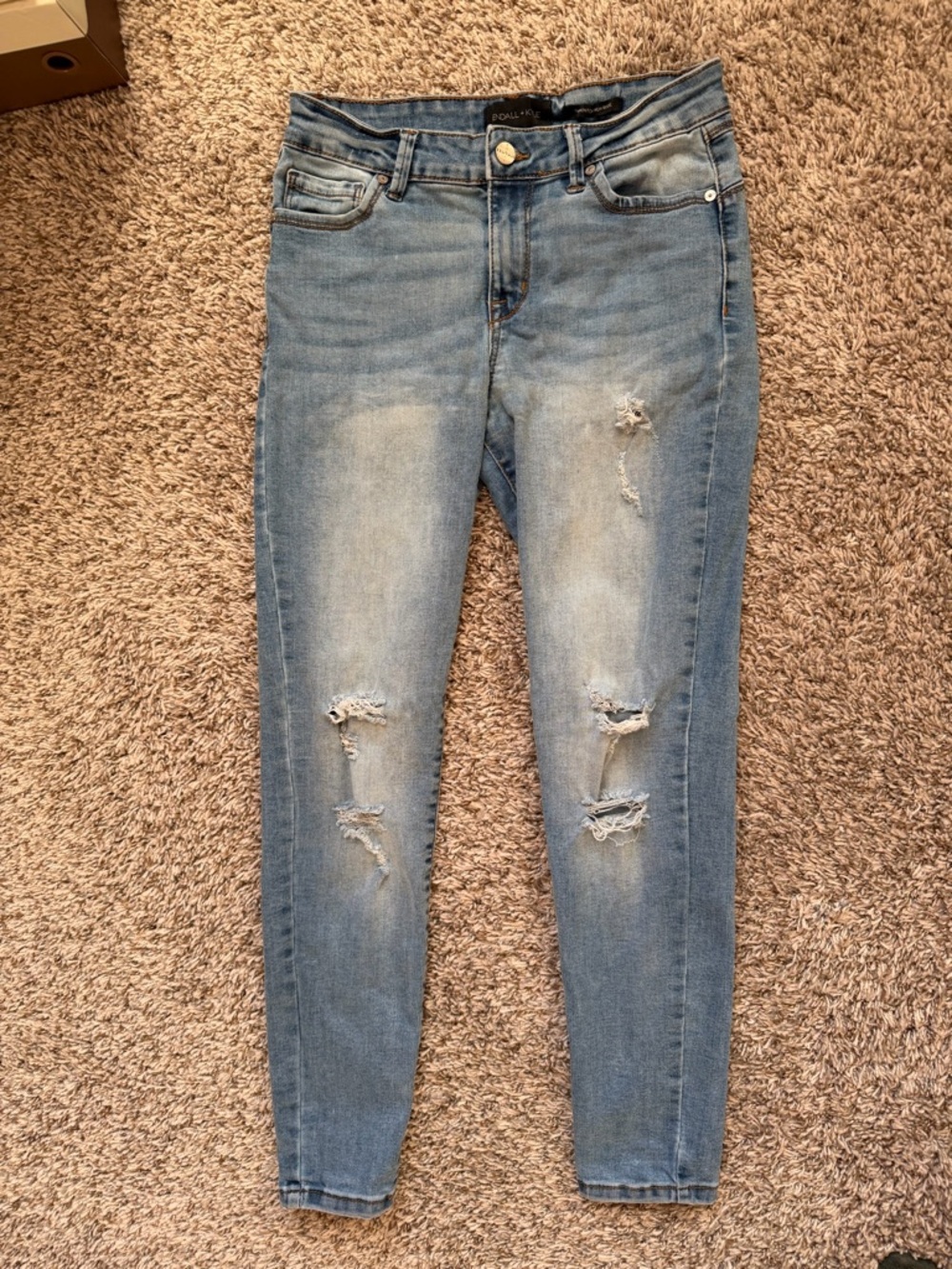 Kendall & Kylie Light Blue Distressed Skinny Jeans